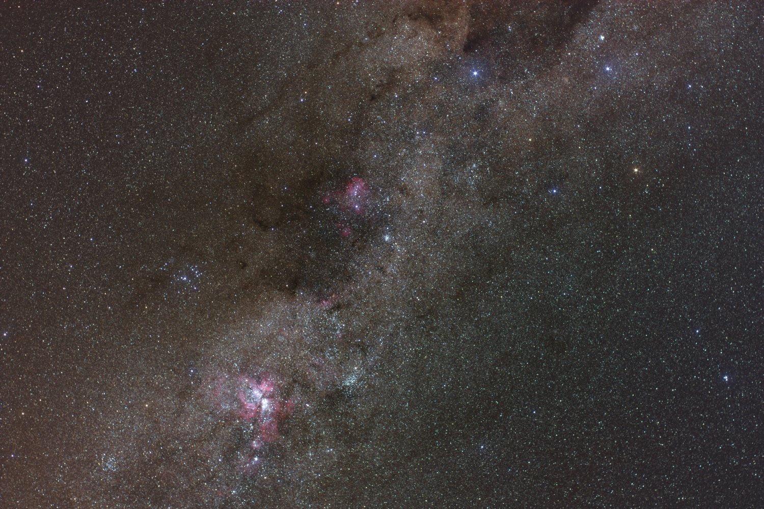Eta Carina / Running Chicken / Kreuz des Südens / Kohlensack NGC 3372, IC 2944