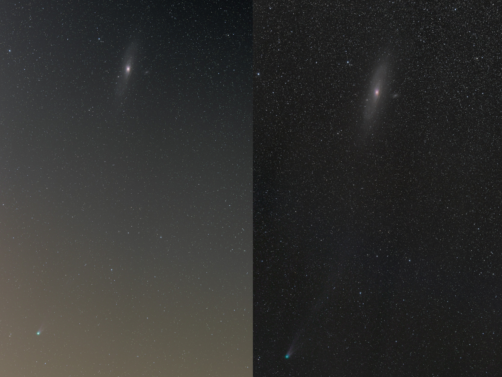 Komet Pons-Brooks 12p bei M31 M 31