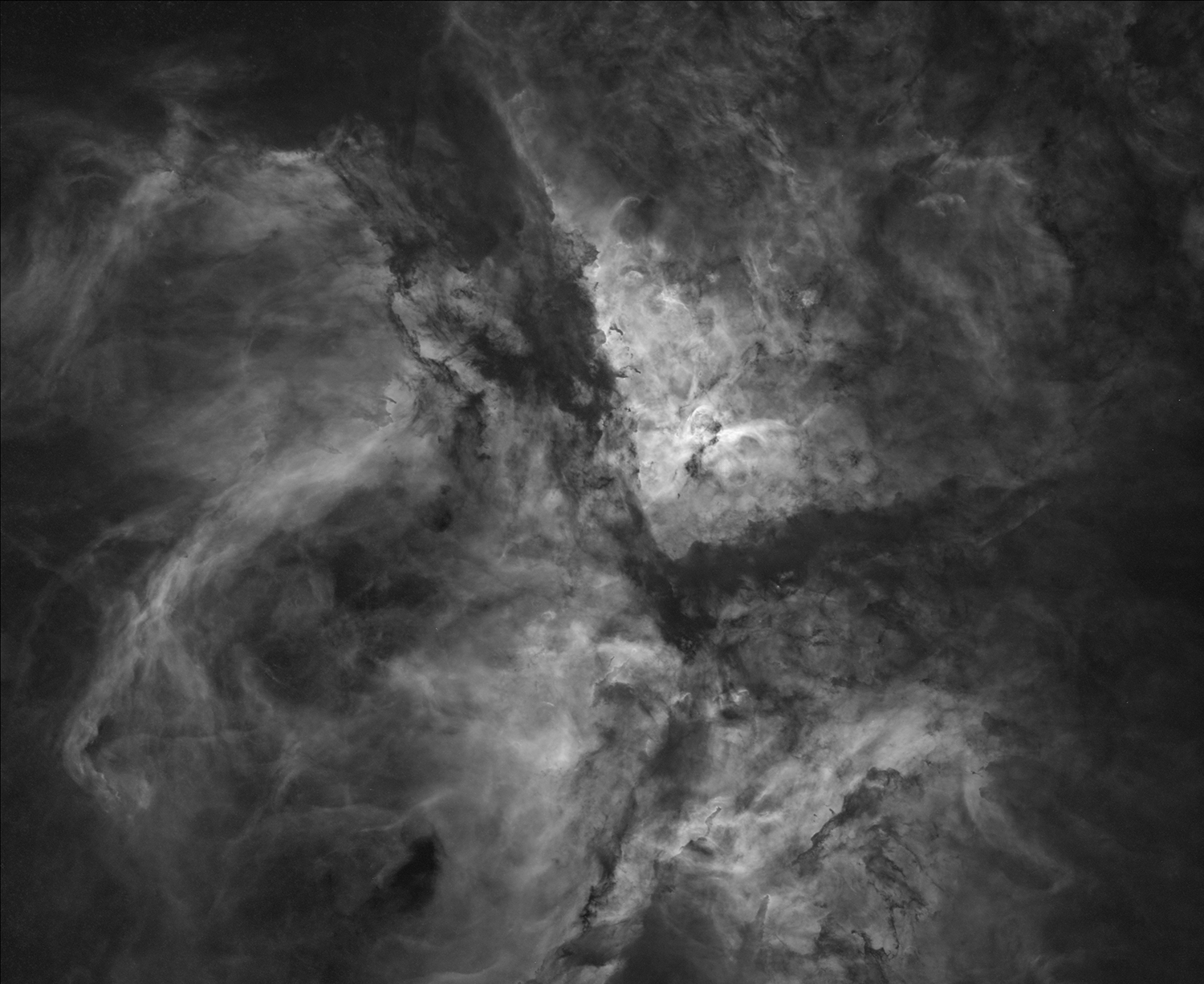 Eta Carina in H-Alpha ohne Sterne NGC 3372