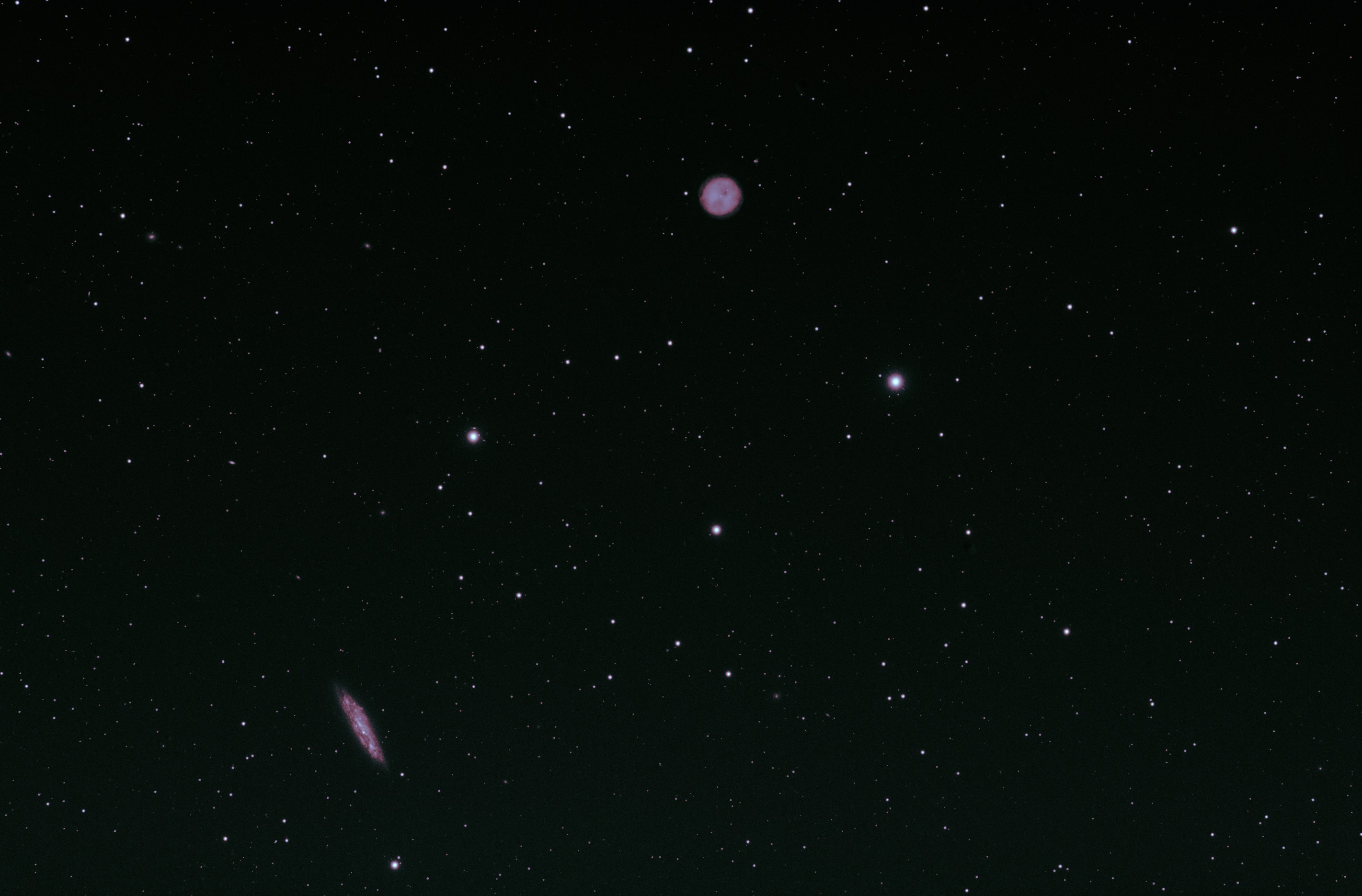 Eulennebel und Surfbrettgalaxie M 97, M 108
