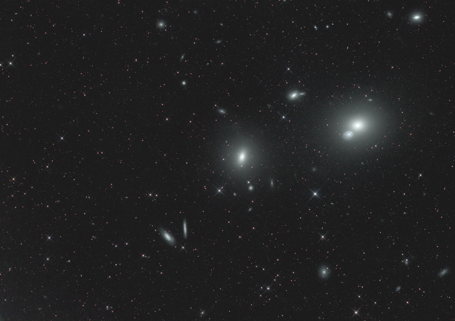 M59 und benachbarte Galaxien M 59, M 60