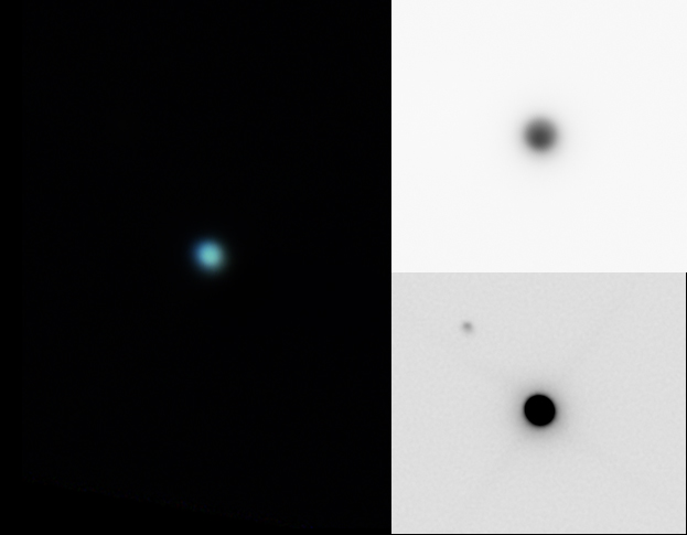Neptun mit Mond Triton am 21.9.2022 