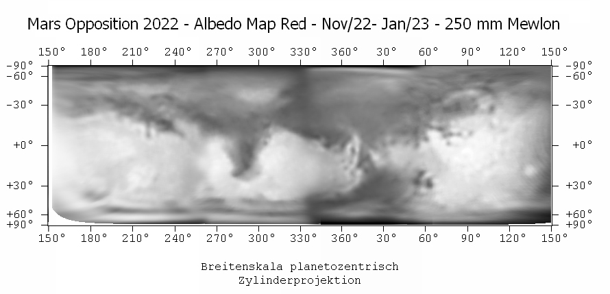Mars Gesamtkarte Rot-Kanal Opposition 2022  