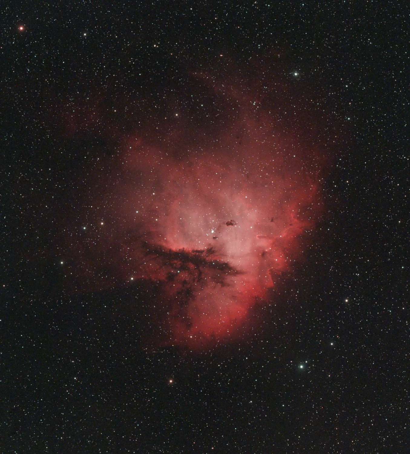 Pacman mit Optolong Filter NGC 281