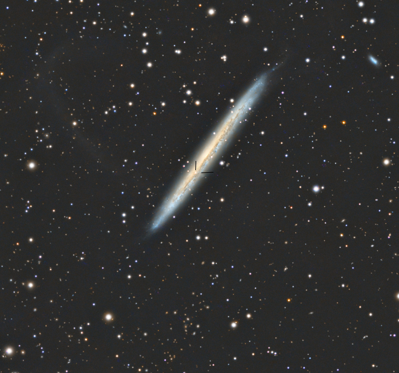 NGC5907 mit Gezeitenstrom & Supernovae SN2026 kid  NGC 5907
