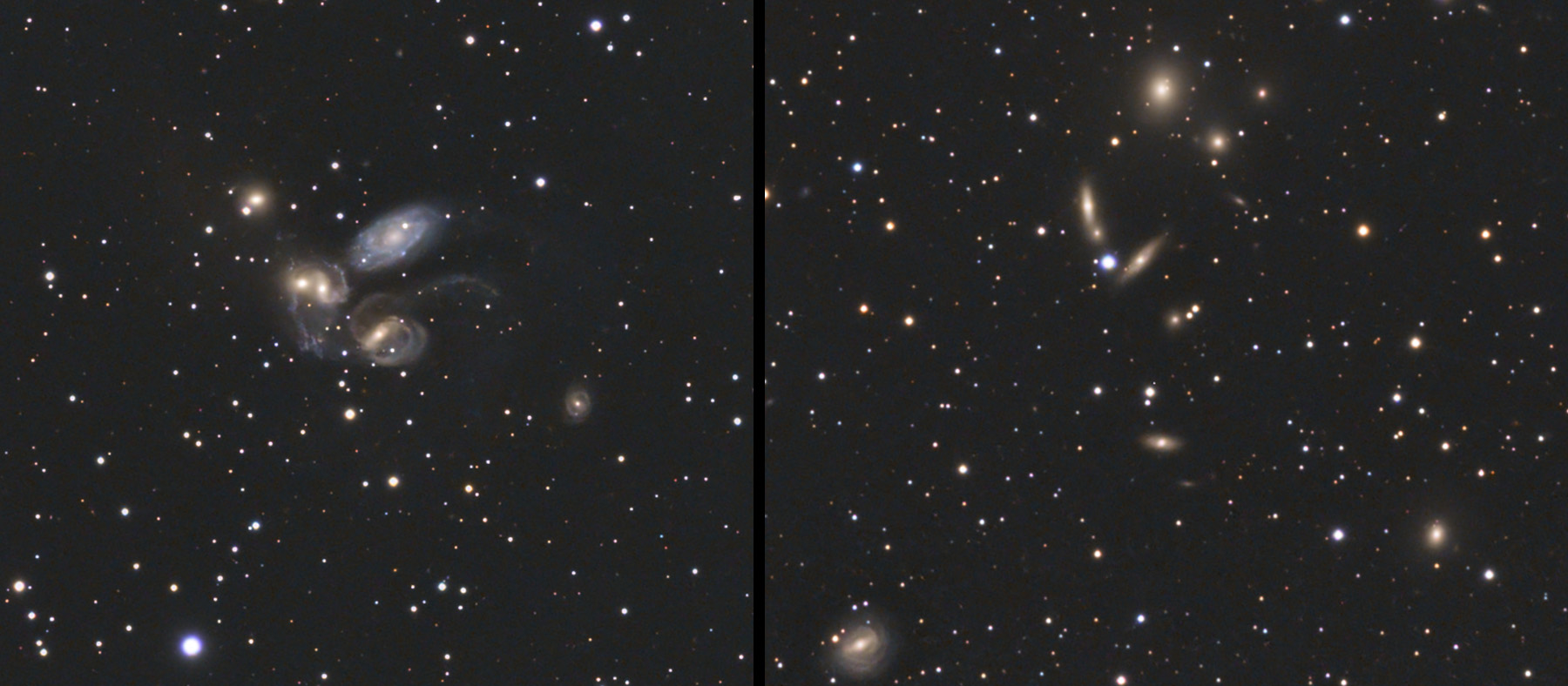 Stephans Quintett & UGC 12127 Gruppe  NGC 7318, NGC 7320, UGC 12127
