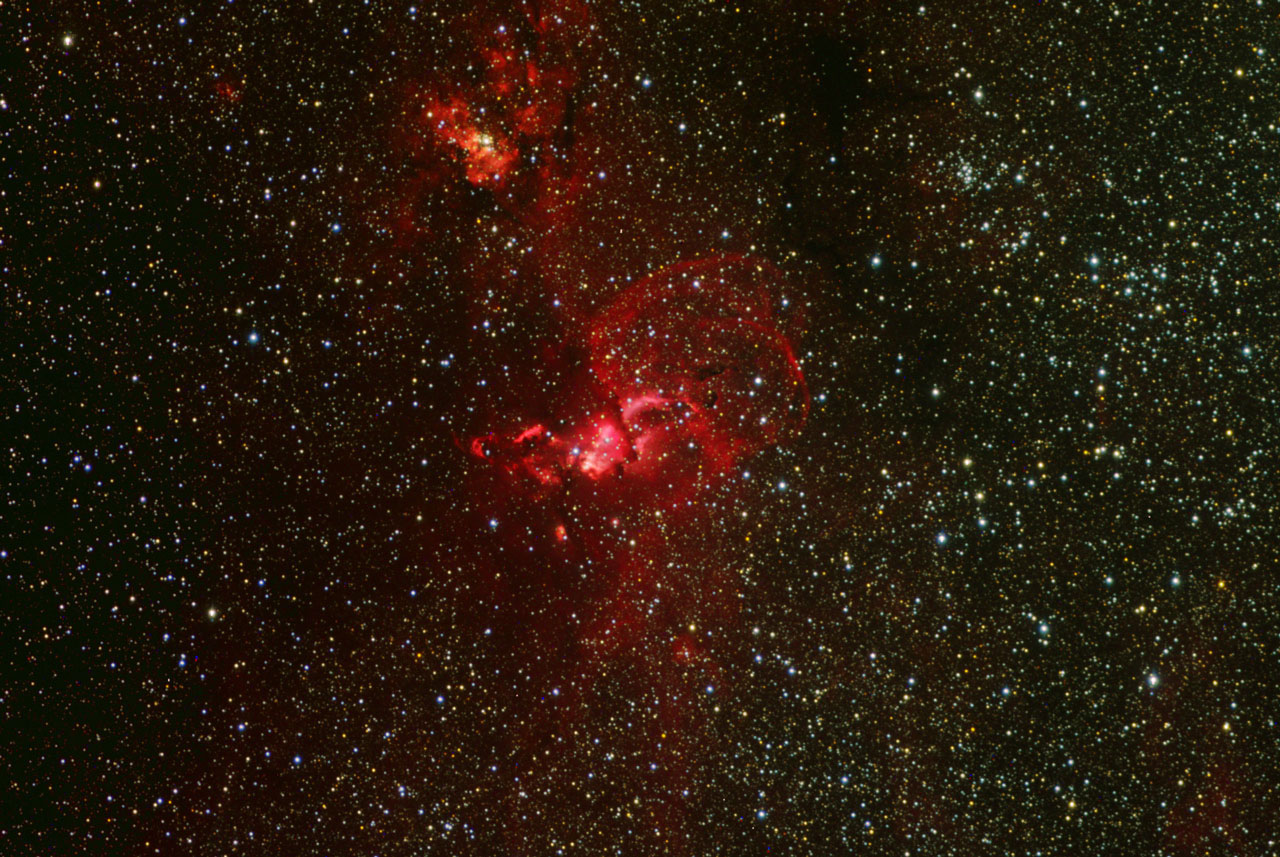 NGC3576 + NGC 3603 - Galaktische Nebel in Carina NGC 3576, NGC 3603