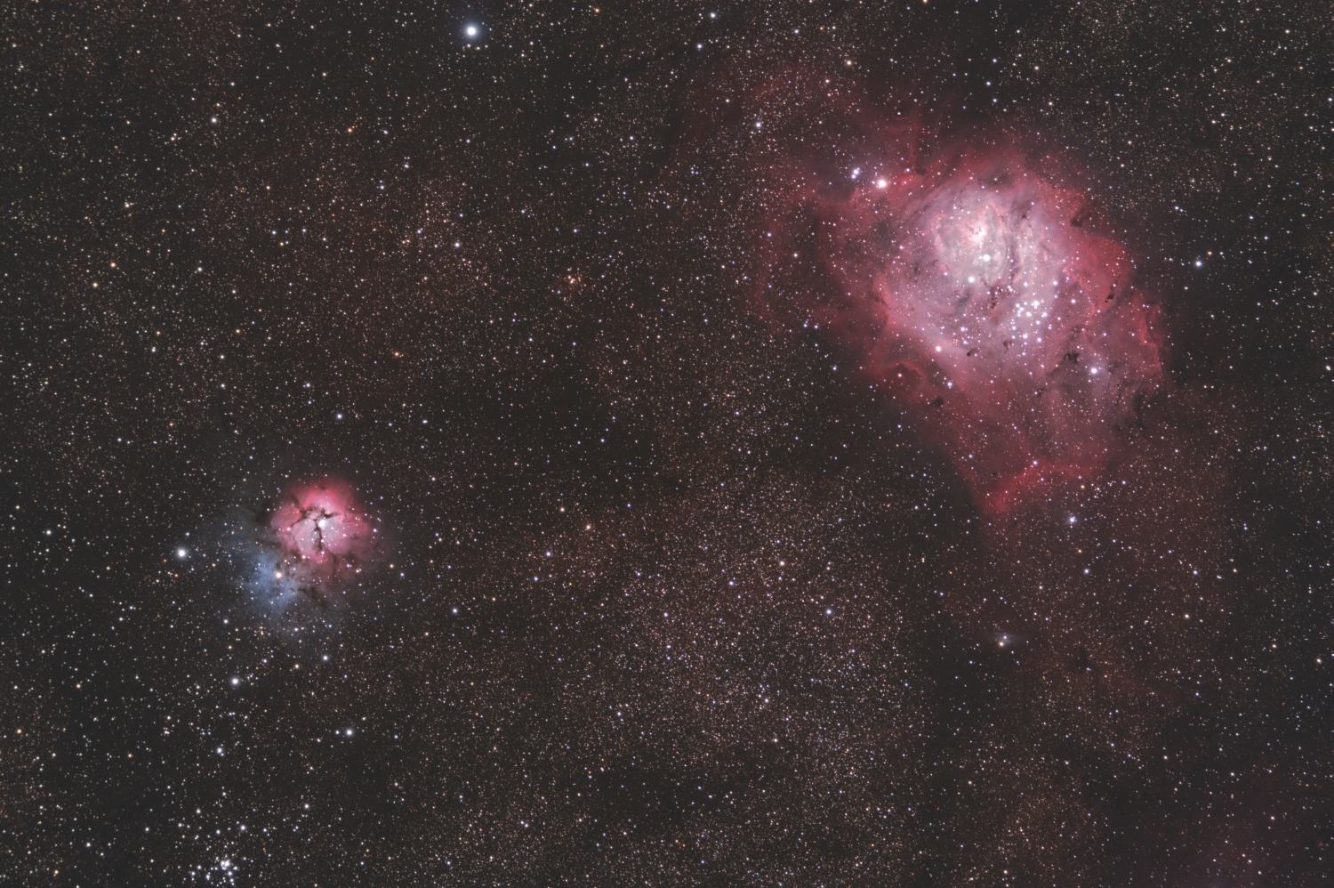 M8 und M20 - Lagunen- und Trifidnebel M 20, M 8