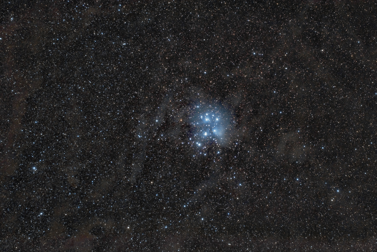 Plejaden und galaktischer Zirrus M 45