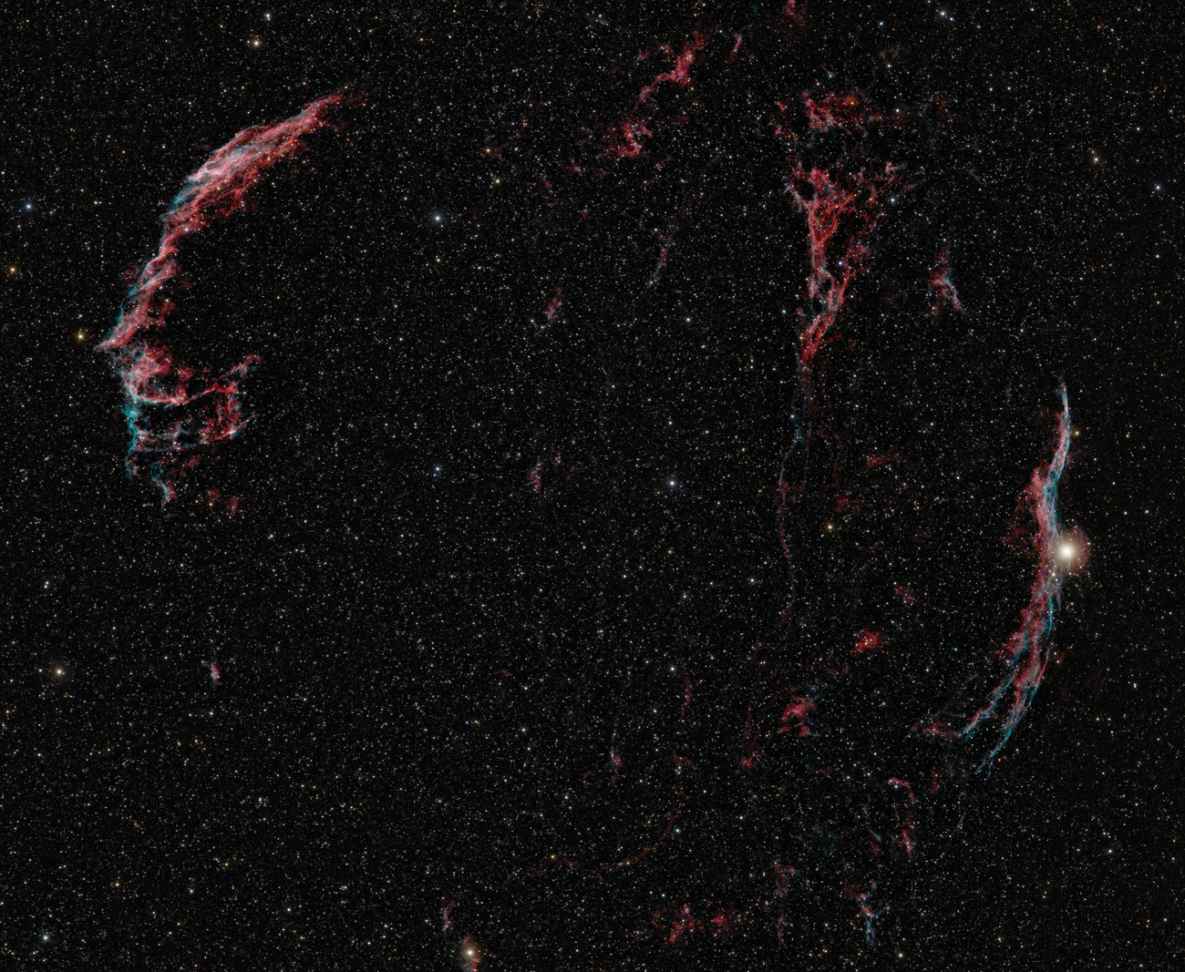 Cirrus Nebel NGC 6992, NGC 6960
