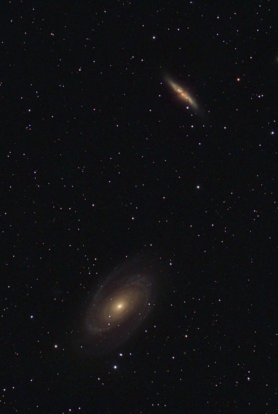 M81 und M82 mit Supernova M 81, M 82