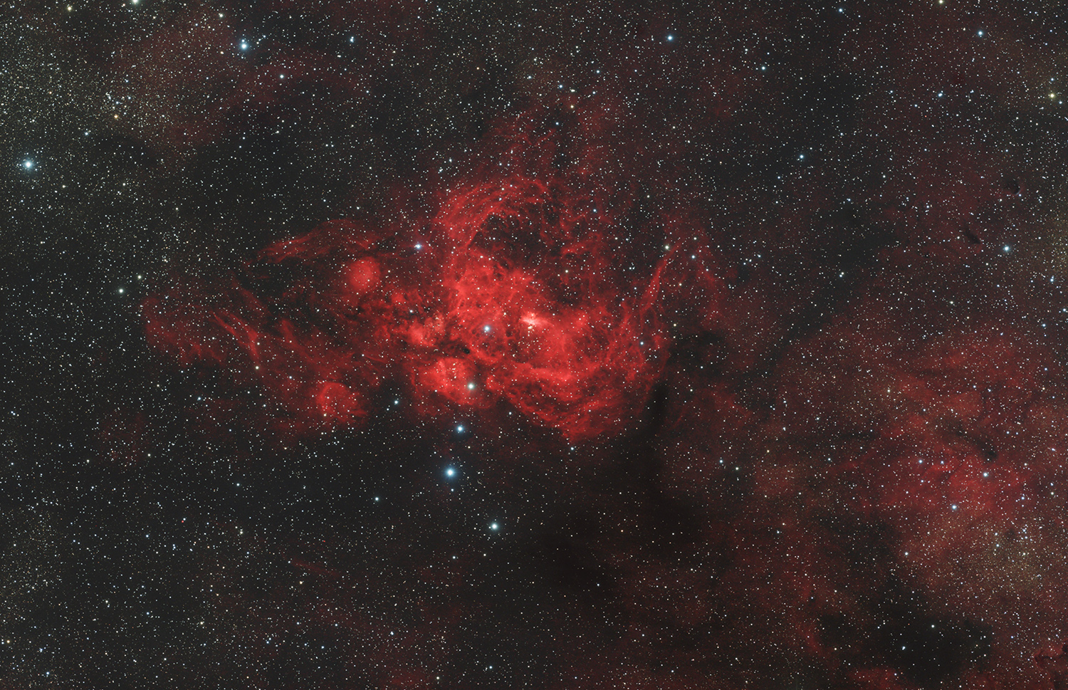 "Flying spaghetti monster" in Farbe NGC 6357