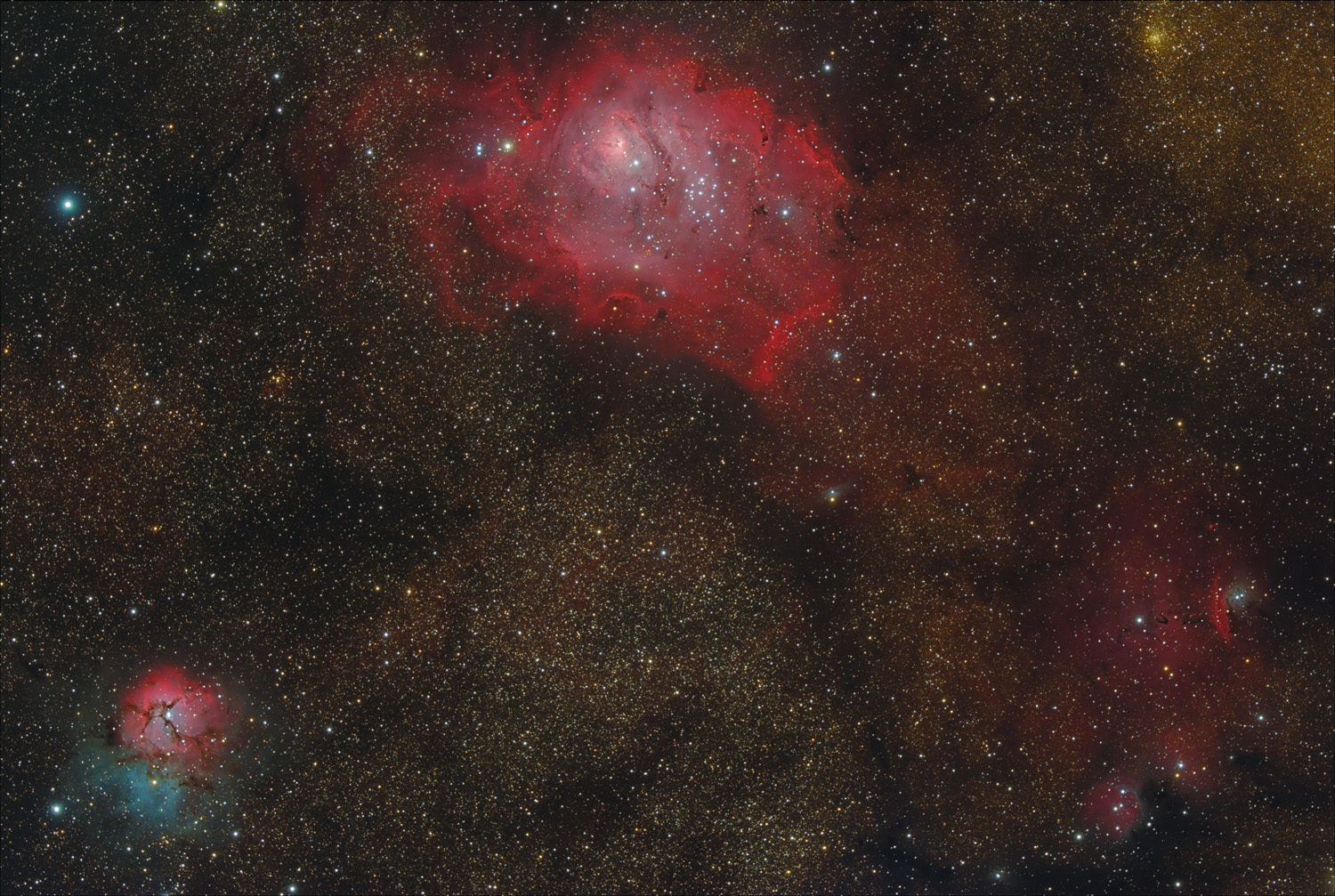 M8 und M20 - Lagunen- und Trifidnebel M 8, M 20