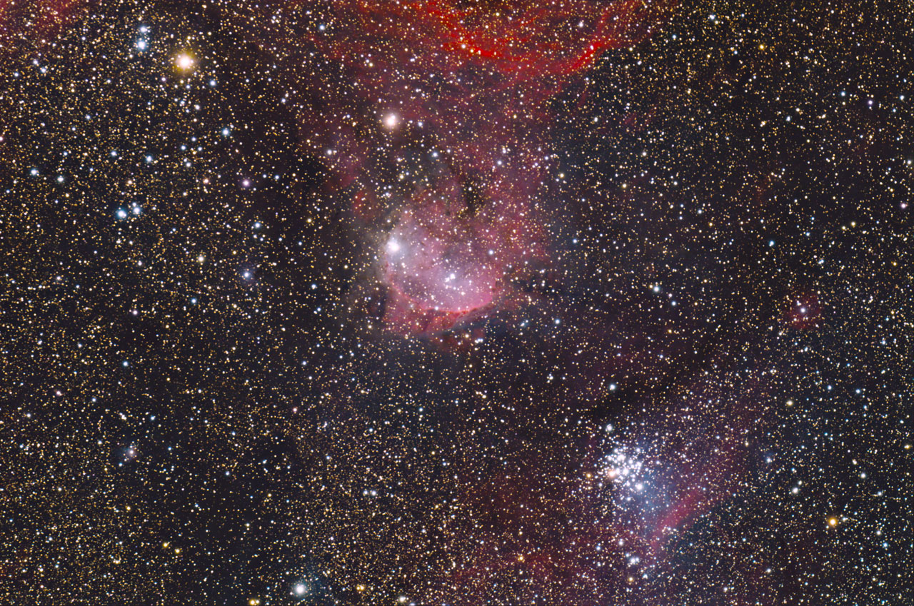 Gabriela Mistral Nebula NGC3324 & the Pendant NGC 3293 NGC 3324, NGC 3293