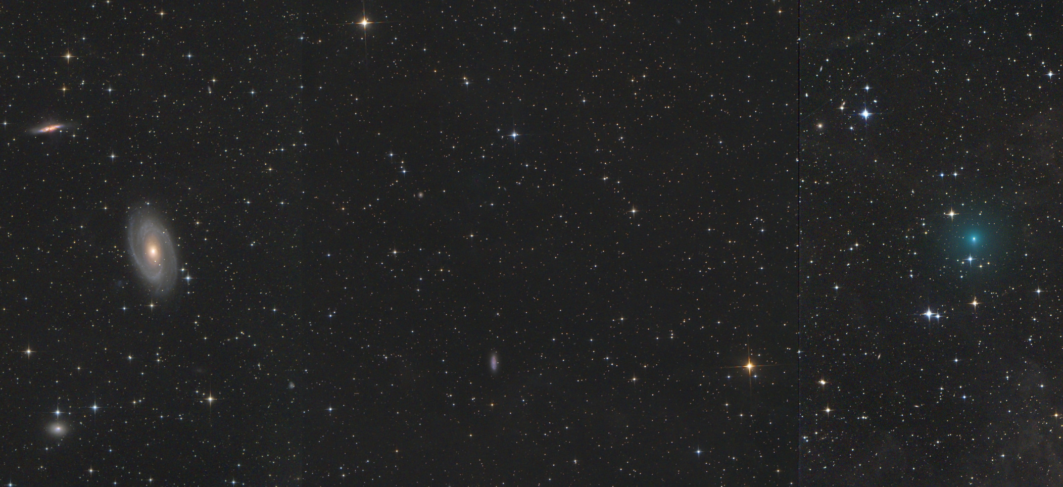 Komet Atlas 2019 Y4 und M81/M82 M 81, M 82, NGC 2976
