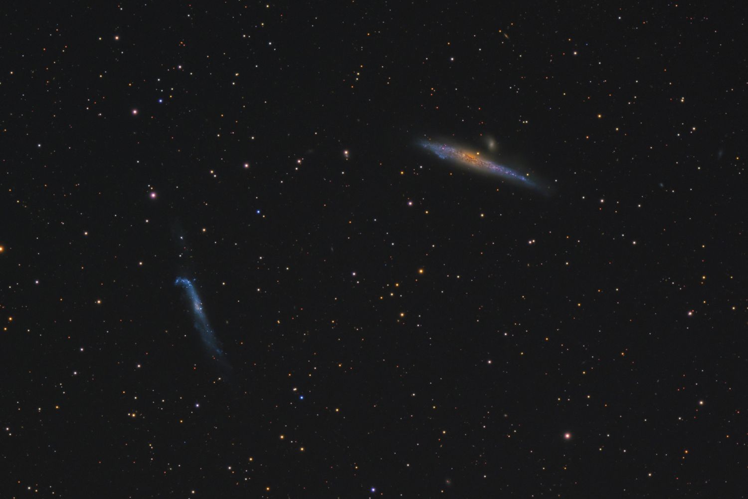 NGC 4631 - Walgalaxie und NGC 4656 Hockeystickgalaxie NGC 4631, NGC 4656