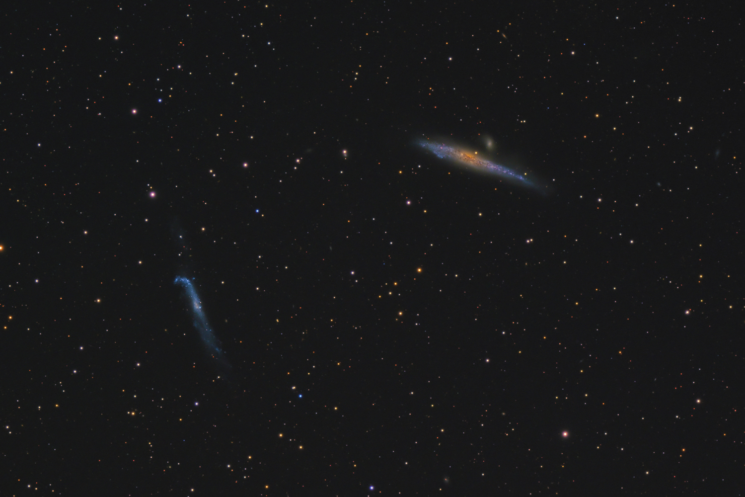 NGC 4631 - Walgalaxie und NGC 4656 Hockeystickgalaxie NGC 4631, NGC 4656